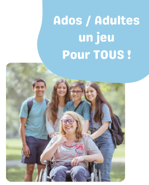 Groupe de jeunes souriants avec le texte : 
